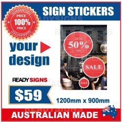 Custom Sticker 900mmH x 1200mmW