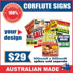 Corflute Sign 900mmH x 600mmW