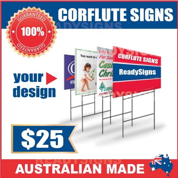 Corflute Sign 400mmH x 900mmW