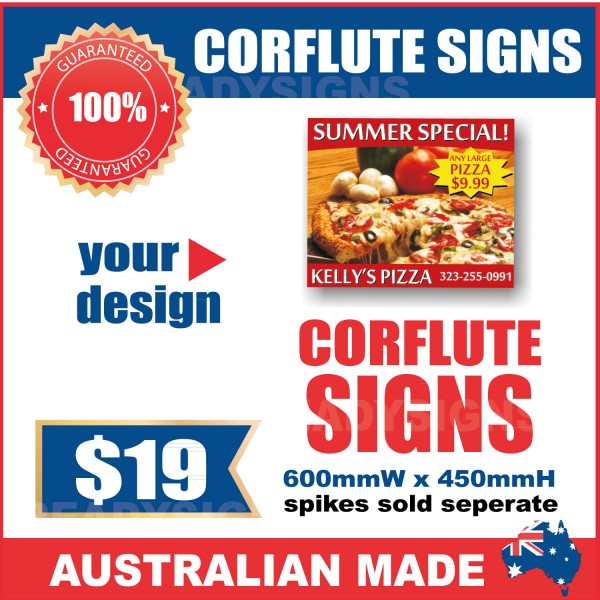 Corflute Sign 600mmW x 450mmH