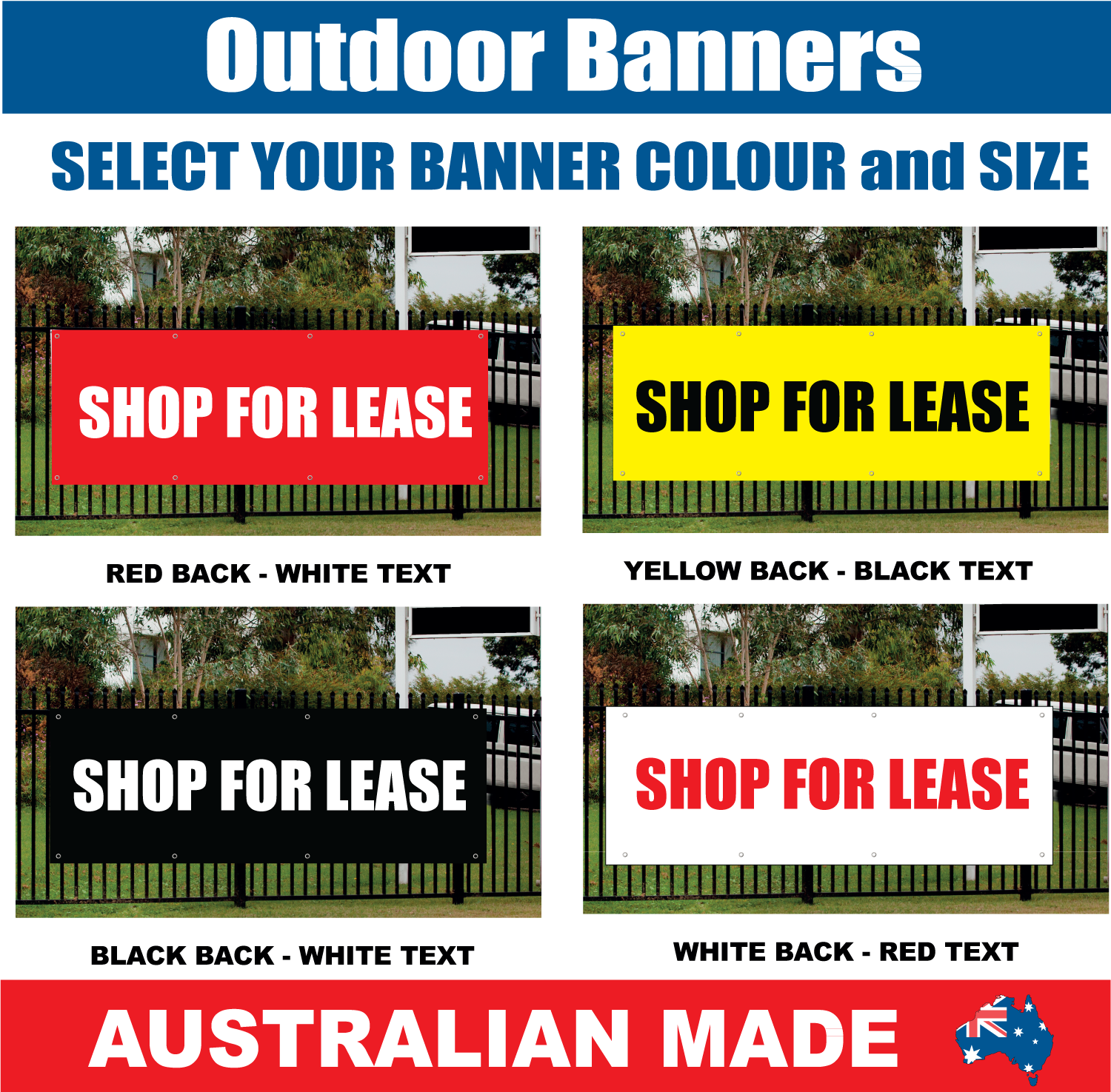 BANNER R419 SHOP FOR LEASE